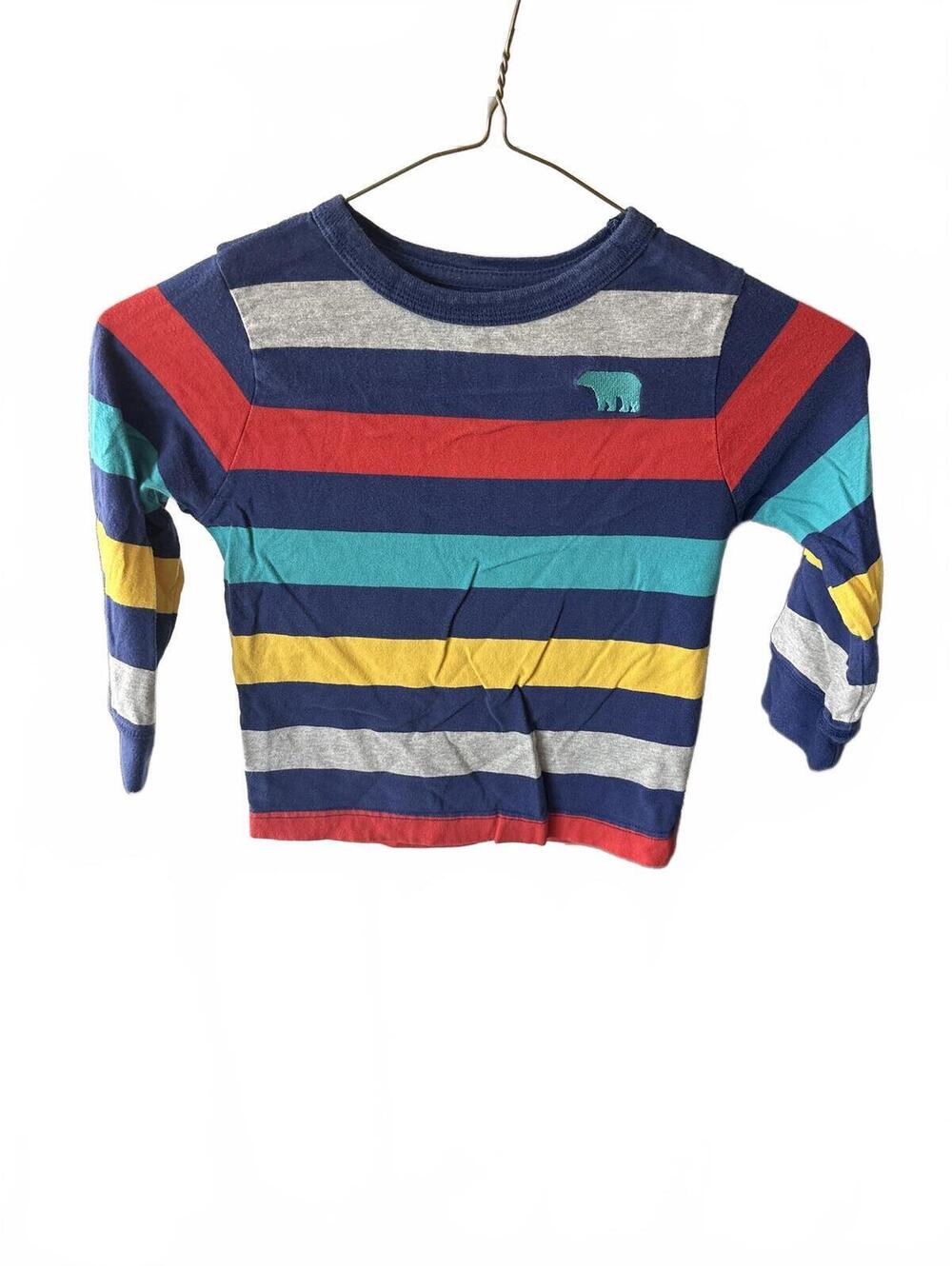 J Khaki Youth Multicolor Striped Long Sleeve Shirt Size 5 Boys Kids